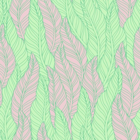 Tapeta Egzotyczne Liście Leśne