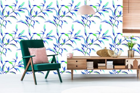 Tapeta Kolorowe Liście Akwarela