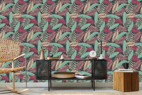 Tapeta Kolorowe Liście Egzotyczne