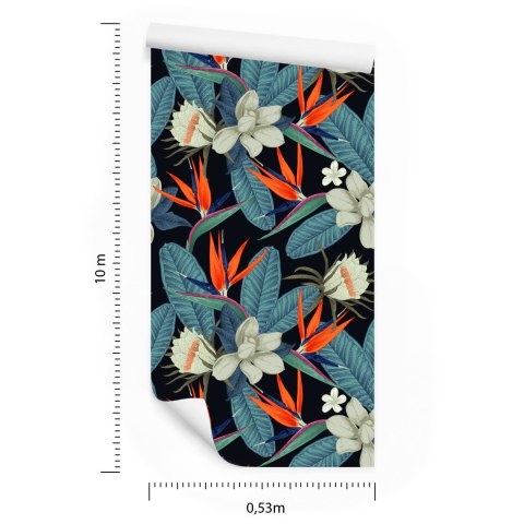 Tapeta Kolorowe Rajskie Kwiaty