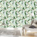 Tapeta W Stylu Retro Wzory Liście Natura