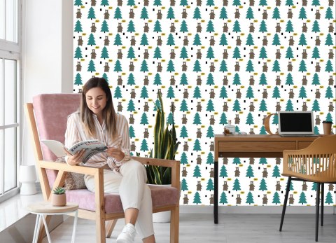 Tapeta Zieleń, Drzewa, Las Pokój Dziecięcy