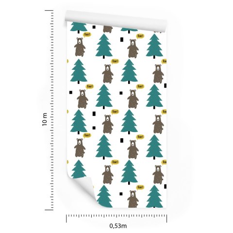 Tapeta Zieleń, Drzewa, Las Pokój Dziecięcy