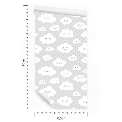 Tapeta Chmury Na Tle Kropek