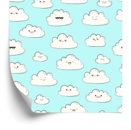 Tapeta Dla Dzieci - Wesołe Chmurki