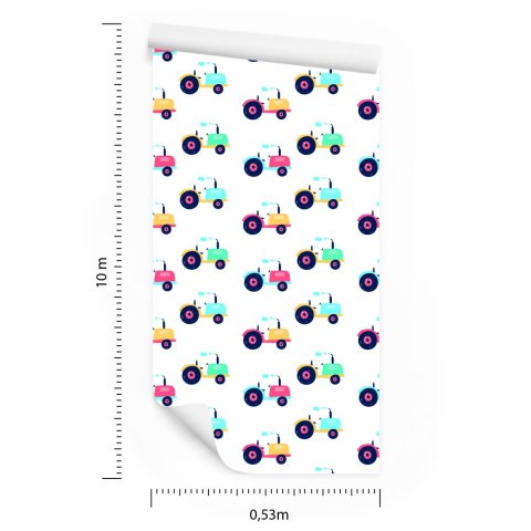 Tapeta Do Pokoju Dziecka Kolorowe Pojazdy