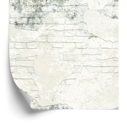 Tapeta Do Sypialni Beton Beżowe Cegły Ozdoba Mur