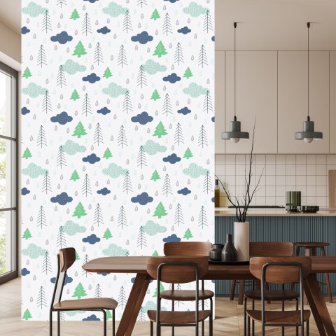 Tapeta Drzewa, Chmury, Natura Pokój Dziecięcy