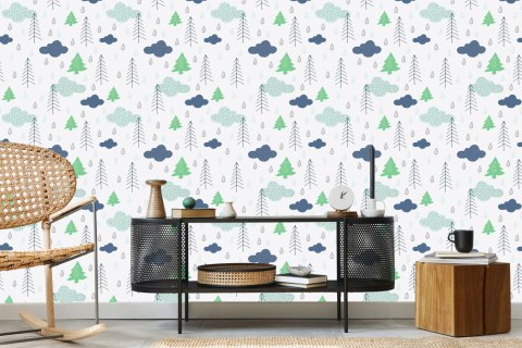 Tapeta Drzewa, Chmury, Natura Pokój Dziecięcy