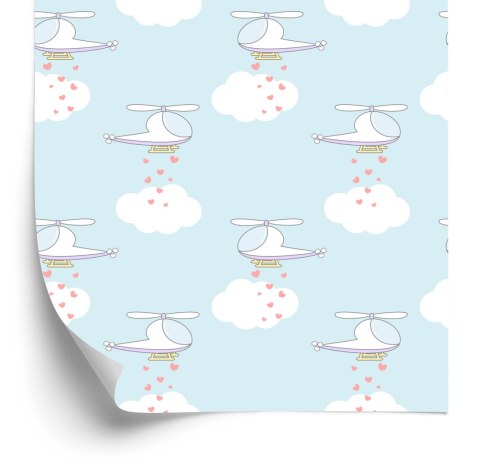 Tapeta Helikoptery Z Serduszkami