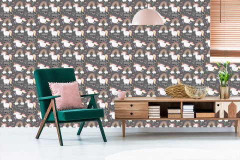 Tapeta Jednorożce Przy Tęczy