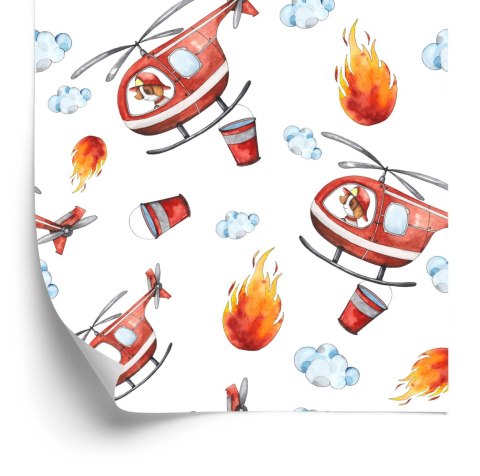Tapeta Kolorowa Bajkowa Straż Pożarna