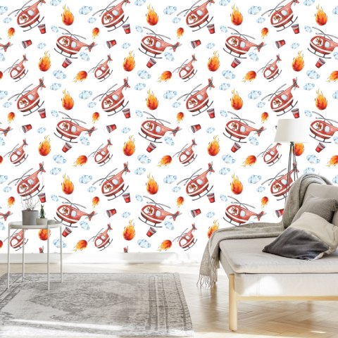 Tapeta Kolorowa Bajkowa Straż Pożarna