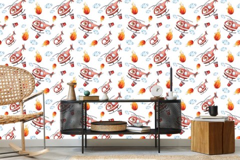 Tapeta Kolorowa Bajkowa Straż Pożarna