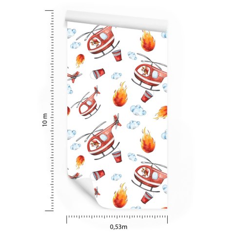 Tapeta Kolorowa Bajkowa Straż Pożarna