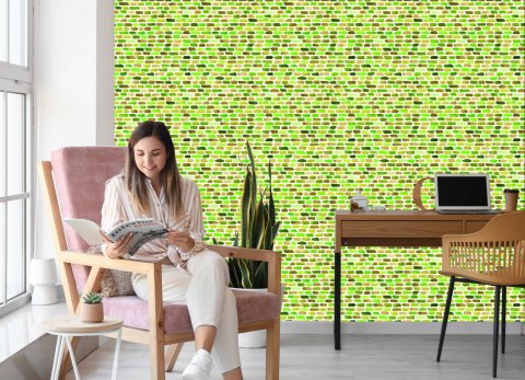 Tapeta Kolorowe Cegiełki - Akwarela