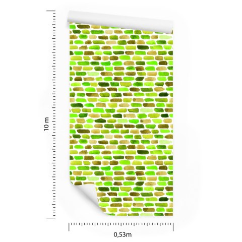 Tapeta Kolorowe Cegiełki - Akwarela