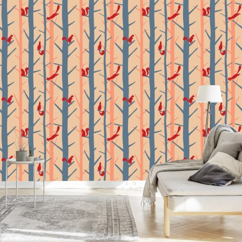 Tapeta Kolorowe Drzewa, Natura Do Pokoju Dziecka