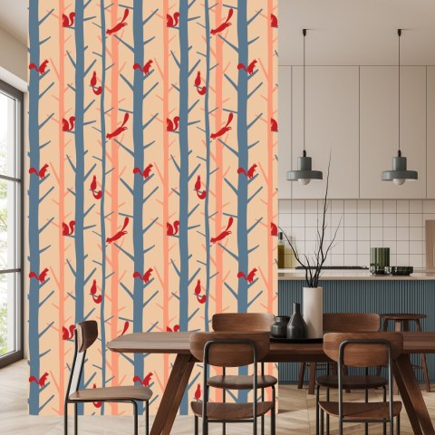 Tapeta Kolorowe Drzewa, Natura Do Pokoju Dziecka