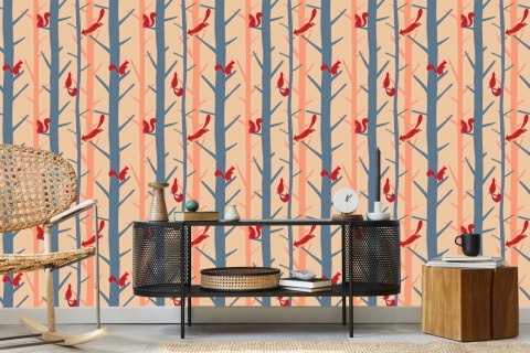 Tapeta Kolorowe Drzewa, Natura Do Pokoju Dziecka