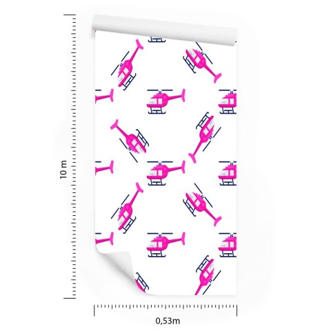 Tapeta Różowe Helikoptery