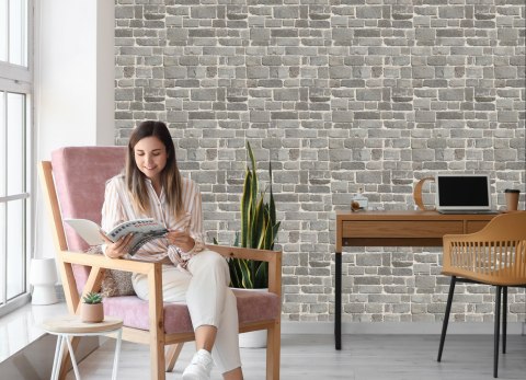 Tapeta Szary Ceglany Mur