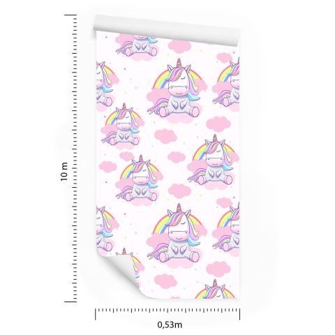 Tapeta Tęcza Kolorowe Gwiazdy