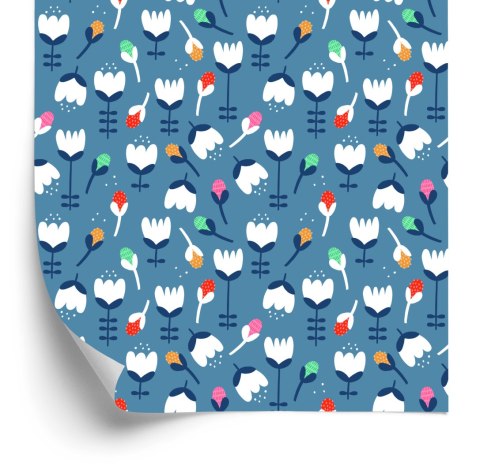 Tapeta Dla Dzieci, Kwiaty W Stylu Skandynawskim