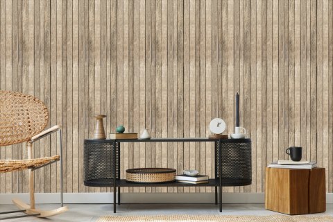 Tapeta Drewniane Deski W Stylu Skandynawskim