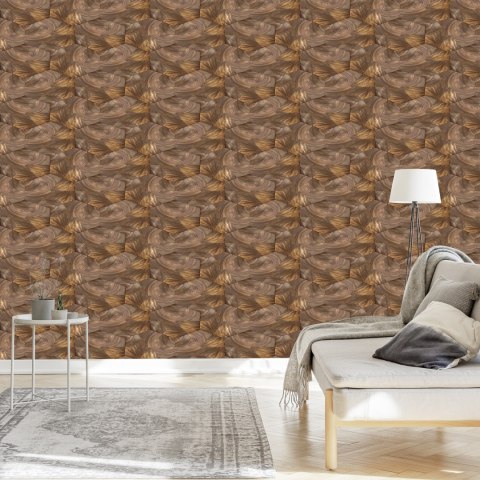 Tapeta Drewniane Sześciokąty Deski