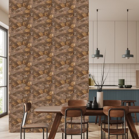 Tapeta Drewniane Sześciokąty Deski