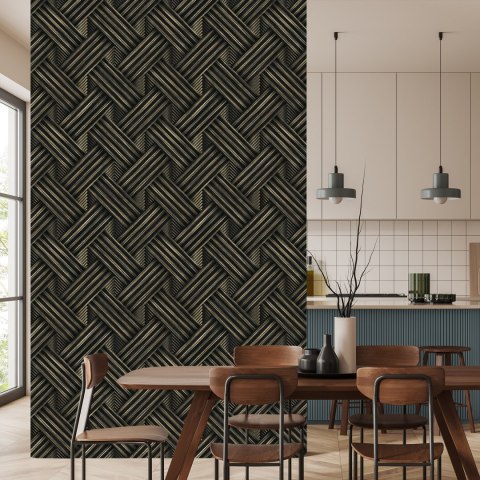 Tapeta Drewniany Wzór 3D