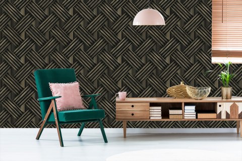 Tapeta Drewniany Wzór 3D