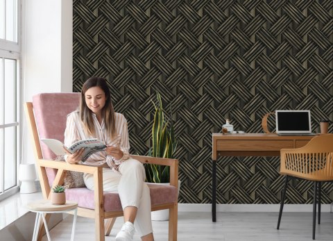 Tapeta Drewniany Wzór 3D