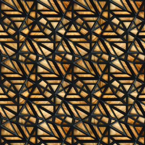 Tapeta Drewniany Wzór 3D