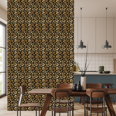 Tapeta Drewniany Wzór 3D