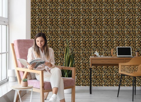 Tapeta Drewniany Wzór 3D