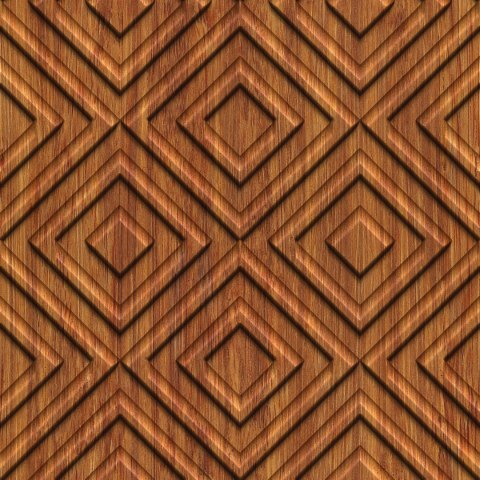 Tapeta Drewniany Wzór Geometryczny Retro