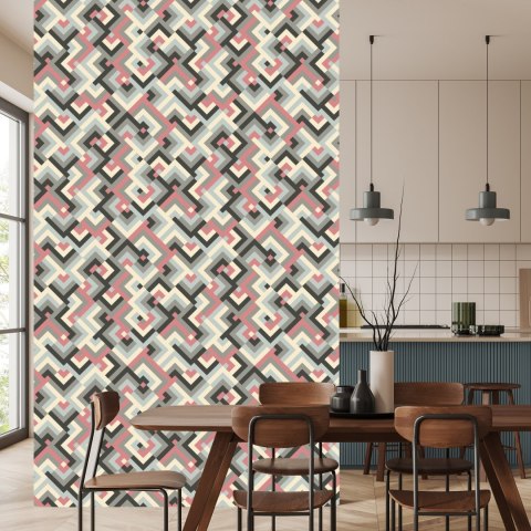 Tapeta Geometryczne Wzory W Stylu Retro