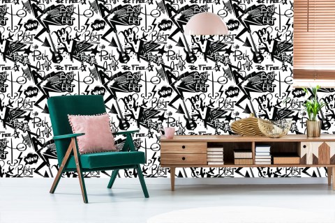 Tapeta Graffiti Z Gitarami