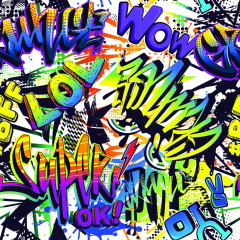 Tapeta Kolorowe Napisy Graffiti