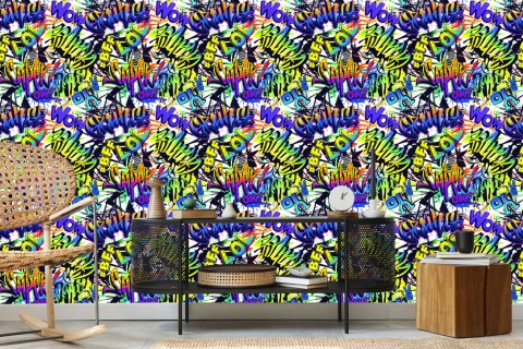 Tapeta Kolorowe Napisy Graffiti