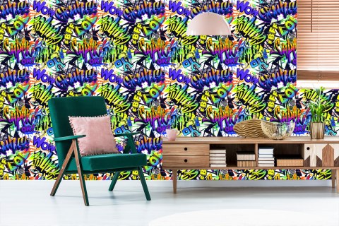 Tapeta Kolorowe Napisy Graffiti