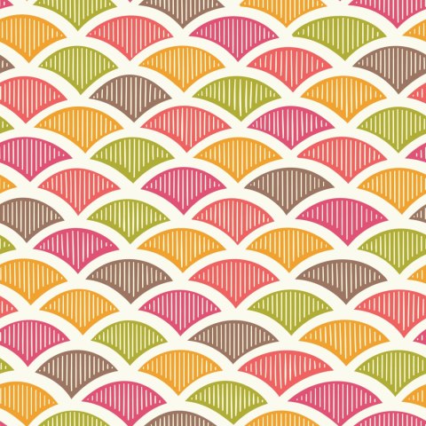 Tapeta Kolorowe Wzory Retro