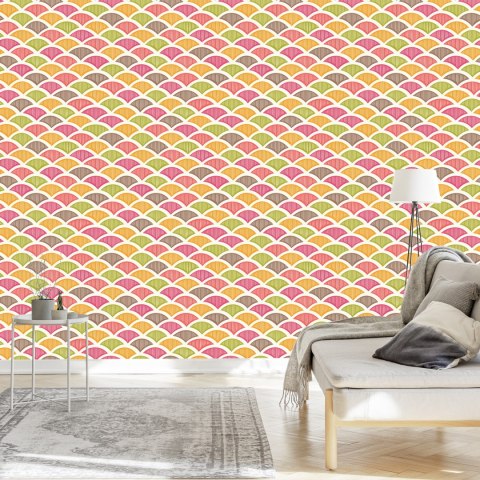 Tapeta Kolorowe Wzory Retro