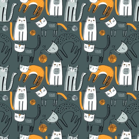 Tapeta Koty W Stylu Skandynawskim, Pokój Dziecięcy