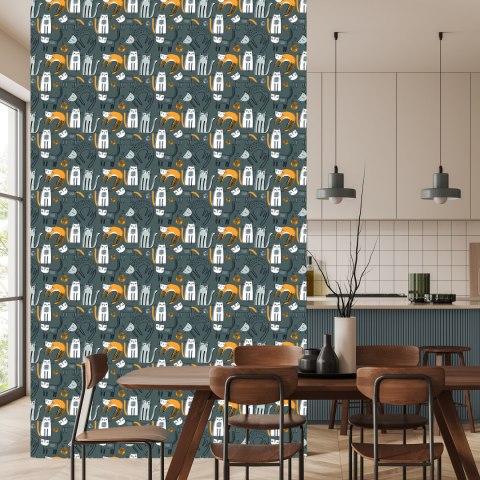 Tapeta Koty W Stylu Skandynawskim, Pokój Dziecięcy