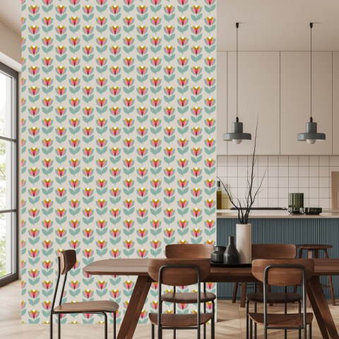 Tapeta Kwiaty, Natura W Stylu Skandynawskim, Salon