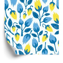 Tapeta Modne Kwiaty W Stylu Retro