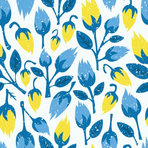 Tapeta Modne Kwiaty W Stylu Retro